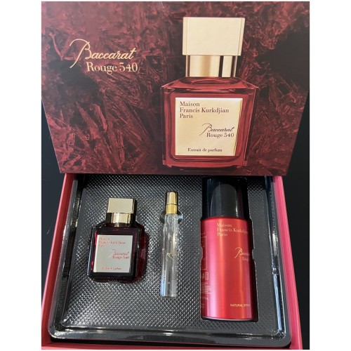 Maison Francis Kurkdjian Baccarat Rouge 540 Extrait 70 ml Parfüm & Deodorant 150 ml & Dekant 10 ml çanta boy ÖZEL GİFT SET